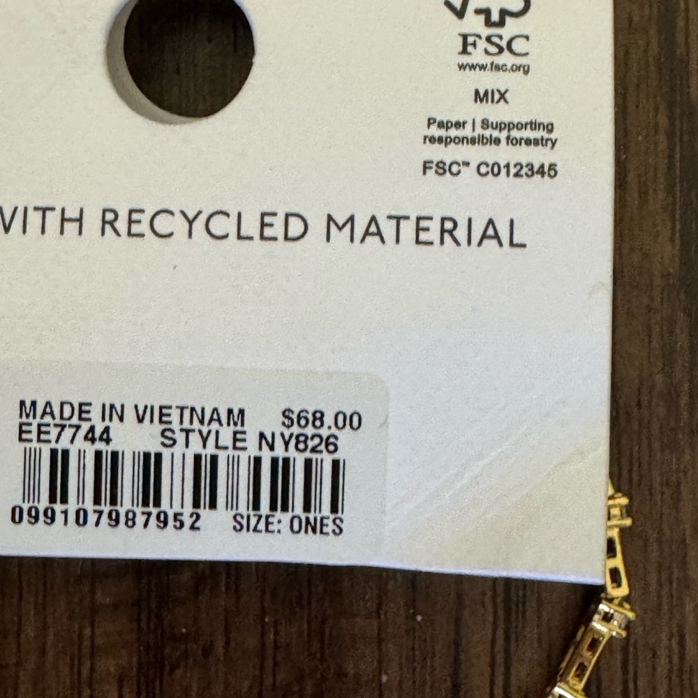 Madewell Gold bar Chain tennis Bracelet - Picture 11 of 11